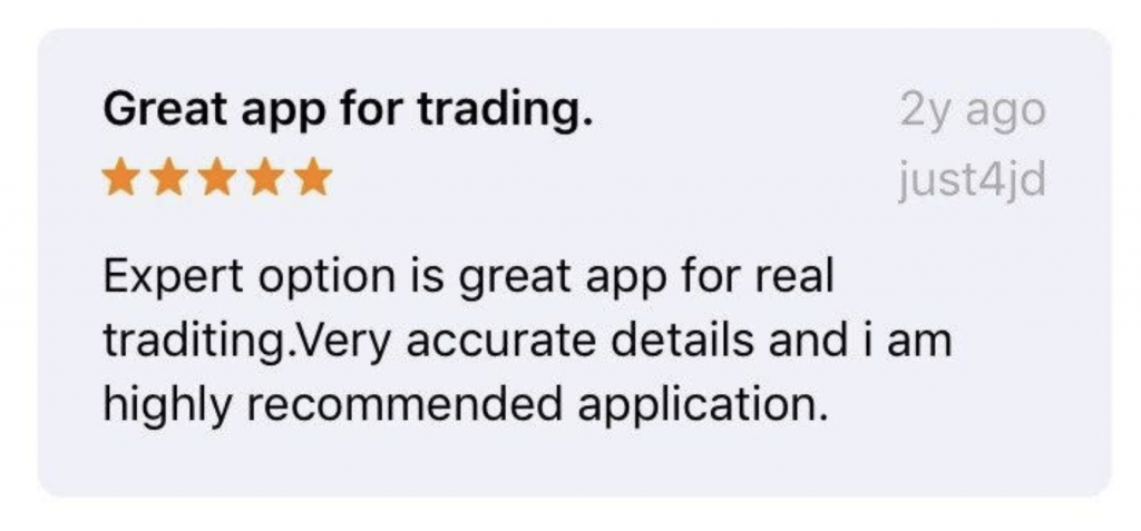 ExpertOption Reviews from iTunes 5